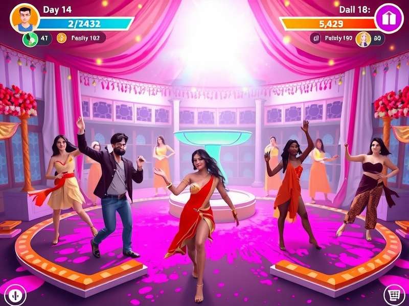 Dazzling Holi Spectacle Gameplay Screenshot